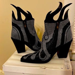 Rhinestone diamonds boots